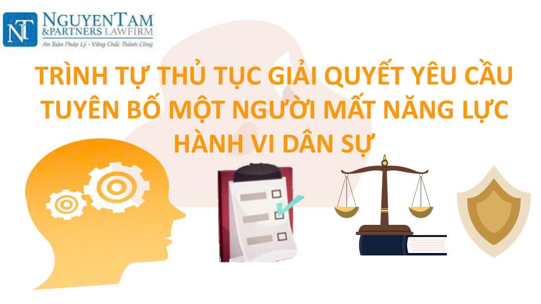 TRÌNH TỰ THỦ TỤC GIẢI QUYẾT YÊU CẦU TUYÊN BỐ MỘT NGƯỜI MẤT NĂNG LỰC HÀNH VI DÂN SỰ THEO QUY ĐỊNH MỚI NHẤT HIỆN NAY NHƯ THẾ NÀO?